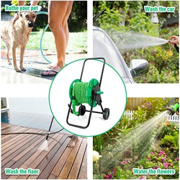 Altdorff Portable Garden Hose Reel Cart with Wheels