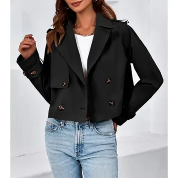 Buy Tankaneo Cropped Trench Coat - Perfect for Spring