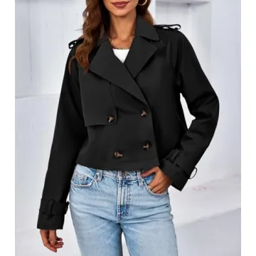 Buy Tankaneo Cropped Trench Coat - Perfect for Spring