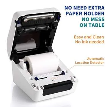 JADENS Bluetooth Thermal Shipping Label Printer - High Speed 4x6 Wireless