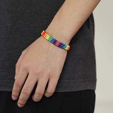 Nanafast Handmade Rainbow LGBT Pride Bracelet for Everyone