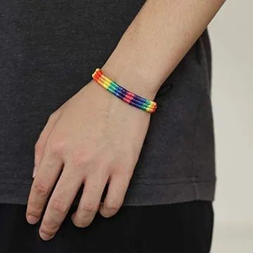 Nanafast Handmade Rainbow LGBT Pride Bracelet for Everyone
