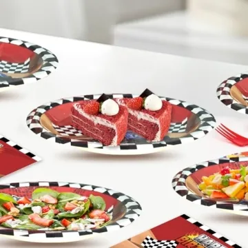 Racing Car Birthday Paper Plates 50pcs Monster Truck Theme