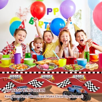 Racing Car Birthday Paper Plates 50pcs Monster Truck Theme