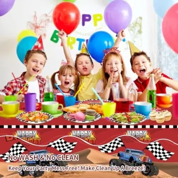 Racing Car Birthday Paper Plates 50pcs Monster Truck Theme
