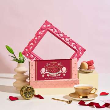 VAHDAM, BLUSH - Assorted Valentines Day Tea Gift Set for Women (3 Premium Teas) Tin Caddy Presentati...