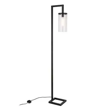 Henn&Hart 67.75" Floor Lamp - Modern Glass Shade