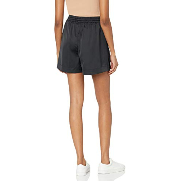 The Drop Women's Eva Silky Shorts in Black - Stylish Comfort