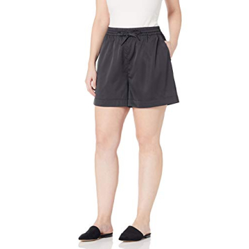 The Drop Women's Eva Silky Shorts in Black - Stylish Comfort