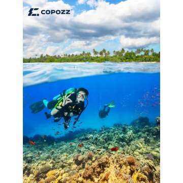 COPOZZ Diving Skin, Men Women Youth Thin Wetsuit Rash Guard- Full Body UV Protection - for Diving Snorkeling Surfing Spearfishing Sport Skin