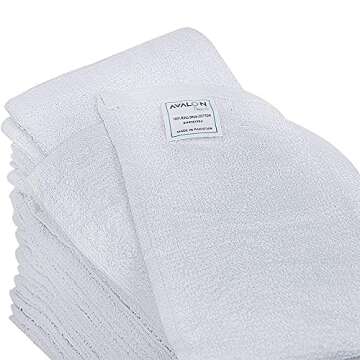 Avalon Towels Bar Mop Towels – Pack of 15 Size 16x19 Inches, 100% Ring Spun Cotton Cleaning Rags, Absorbent Bar Towels, Restaurant Cleaning Towels, Reusable Dish Towels Multipurpose Towels