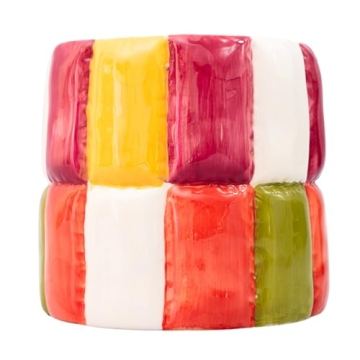 ban.do Colorblock Ceramic Planter - Vibrant, Hand-Painted Home Decor