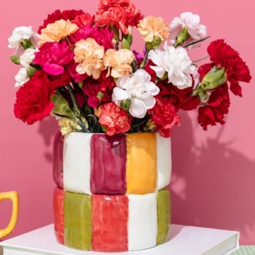 ban.do Hand-Painted Colorblock Ceramic Planter Home Decor