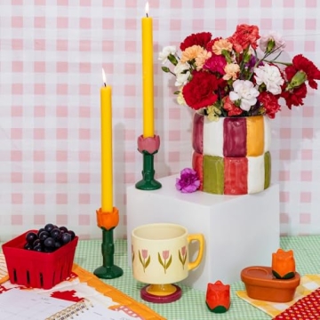 ban.do Hand-Painted Colorblock Ceramic Planter Home Decor