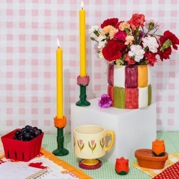 ban.do Hand-Painted Colorblock Ceramic Planter Home Decor