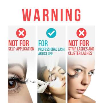 Extra Strong Eyelash Extension Glue Stacy Lash (0.34 fl.oz / 10 ml) / 0.5-1 Sec Dry/Retention – 8 ...