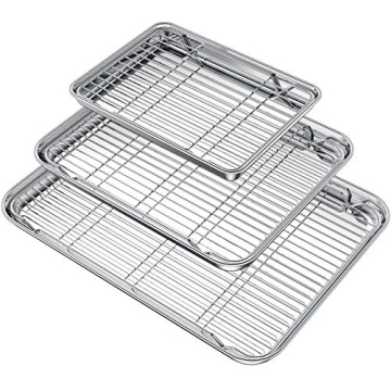 Wildone Stainless Steel Baking Sheet Set for Easy Cooking