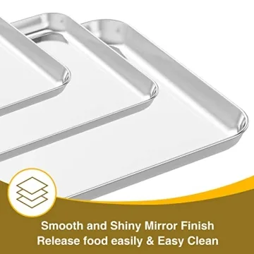 Wildone Stainless Steel Baking Sheet Set for Easy Cooking
