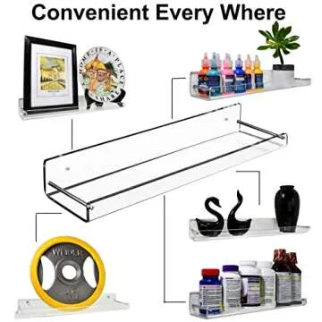 AMT Acrylic Floating Shelves for Stylish Home Organization
