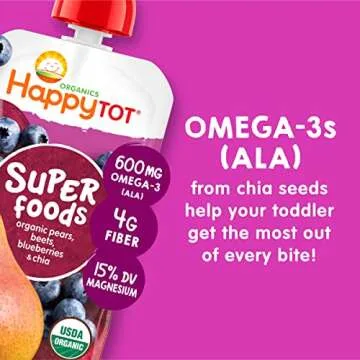 Happy Tot Organic Stage 4 Baby Food Pouches, 16 Pack