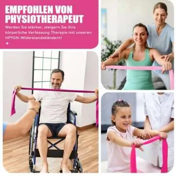 Resistance Bands, Exercise Bands for Physical Therapy Women, Stretch Bands for Yoga, Pilates, Rehab, Fitness, Strength Training, Home Exercise, Elastic Workout Bands at Home Gym