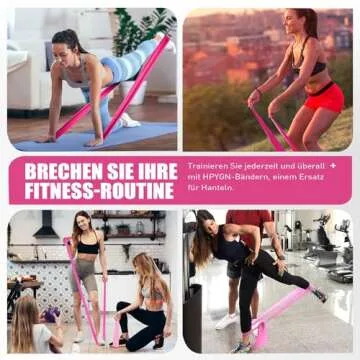 Resistance Bands, Exercise Bands for Physical Therapy Women, Stretch Bands for Yoga, Pilates, Rehab, Fitness, Strength Training, Home Exercise, Elastic Workout Bands at Home Gym