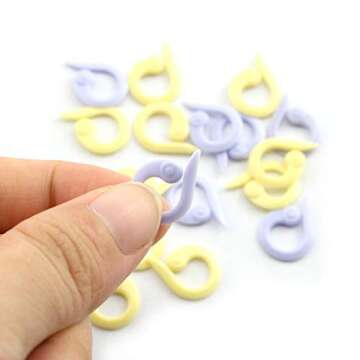 Stitch Marker Ring 20Pcs Small Counter Stitch Markers Clip Knitting Tools Crochet Locking Sewing