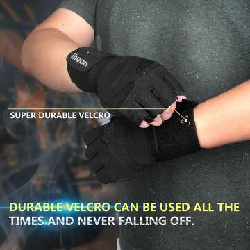 Ihuan Ventilated Weight Lifting Gym Gloves