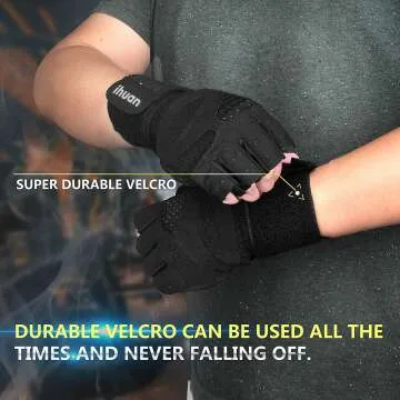 Ihuan Ventilated Weight Lifting Gym Gloves