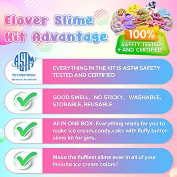 Elover Ice Cream Slime Kit for Creative Kids