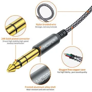 Durable 6.35mm to 3.5mm Adapter Cable Pack