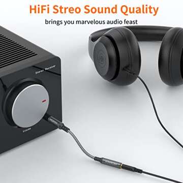 Durable 6.35mm to 3.5mm Adapter Cable Pack