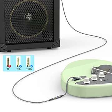 Durable 6.35mm to 3.5mm Adapter Cable Pack