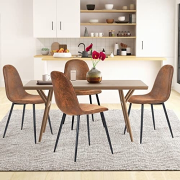 Homy Casa Dining Chairs Set of 4 Stylish Mid-Century Chairs