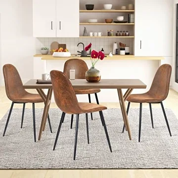 Homy Casa Dining Chairs Set of 4 Stylish Mid-Century Chairs