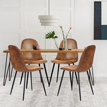 Homy Casa Dining Chairs Set of 4 Stylish Mid-Century Chairs
