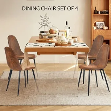 Homy Casa Dining Chairs Set of 4 Stylish Mid-Century Chairs