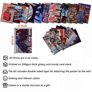 80PCS Retro Wall Collage Kit Aesthetic Pictures,Vintage Posters Bedroom Aesthetic Room Decor,Posters for Room 90s,80s Indie Room Decor,70s Wall Art ,Trendy Small Posters for Dorm