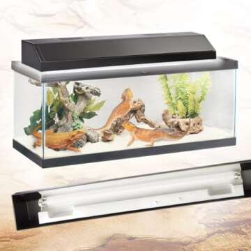 Zilla Reptile T8 Strip Desert Pet Habitat Light Fixture with 15 Watt Fluorescent Bulb, 24 Inches
