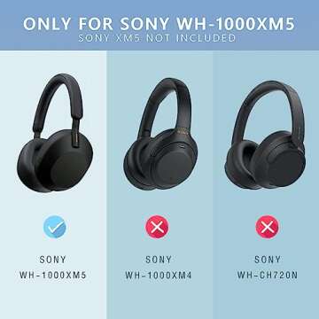 Silicone Case for Sony WH-1000XM5, Sony xm5 Wireless Headphones Protective case Cover, Silver
