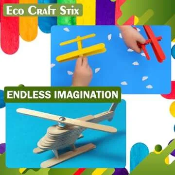 Eco Craft Stix 4.5" Colored Craft Sticks | 100ct Pack