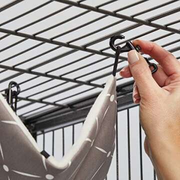 MidWest Homes for Pets Designer Ferret Nation / Critter Nation Large Hammock, Tan & White, 12.8"L x 15.0"W x 8.5"Th