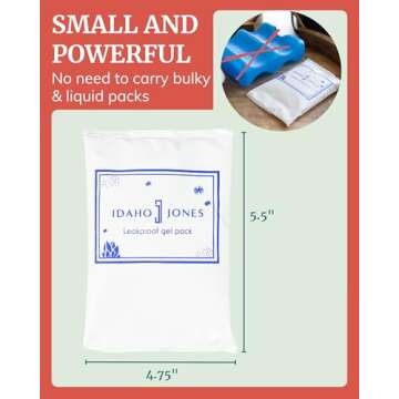 Reusable Ice Packs for Coolers - Long Lasting & TSA Approved