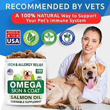 BARK&SPARK Omega 3 Dogs - 180 Salmon Oil Treats