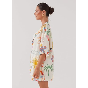 Y2K Women's Printed Shorts Set Summer Beachwear