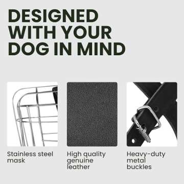 BRONZEDOG Dog Muzzle for Large Dogs - Adjustable & Durable