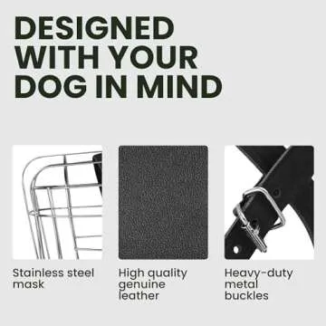 BRONZEDOG Dog Muzzle for Large Dogs - Adjustable & Durable