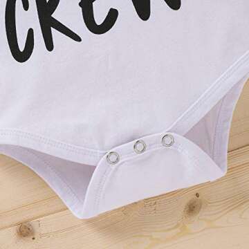 3Pcs Baby Boys Clothes Sets, Cute Letters Print Romper + Pants + Hat Outfits Set(Long Sleeves White 0-3months)…