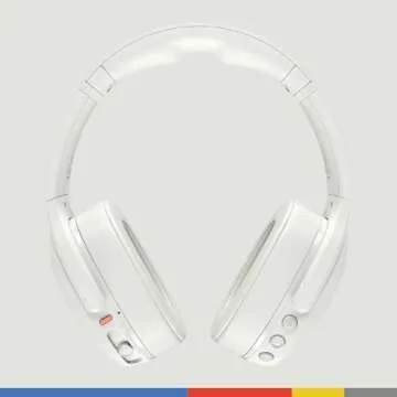 Skullcandy Crusher Evo Over-Ear Wireless Headphones with Sensory Bass with Charging Cable, 40 Hr Battery, Microphone, Works with iPhone Android and Bluetooth Devices - Bone