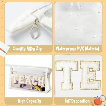 CY2SIDE TEACH Clear Makeup Bag for Educators